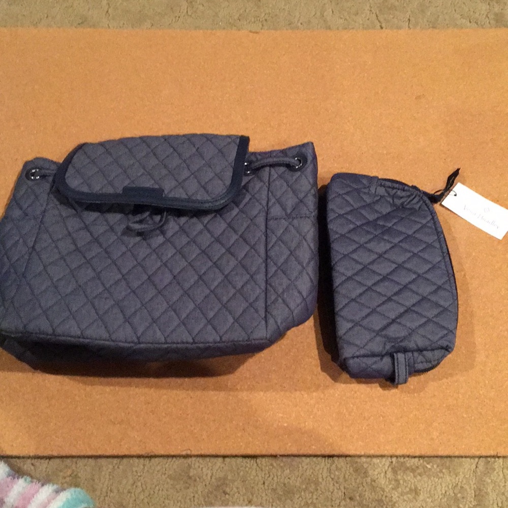 Vera Bradley fashion backpack and cosmetic bag
